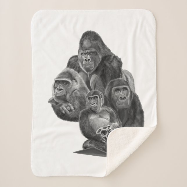 Gorilla Family Blanket Gorilla family blanket (Gor (Front)
