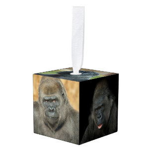 Gorilla Family Cube Ornament