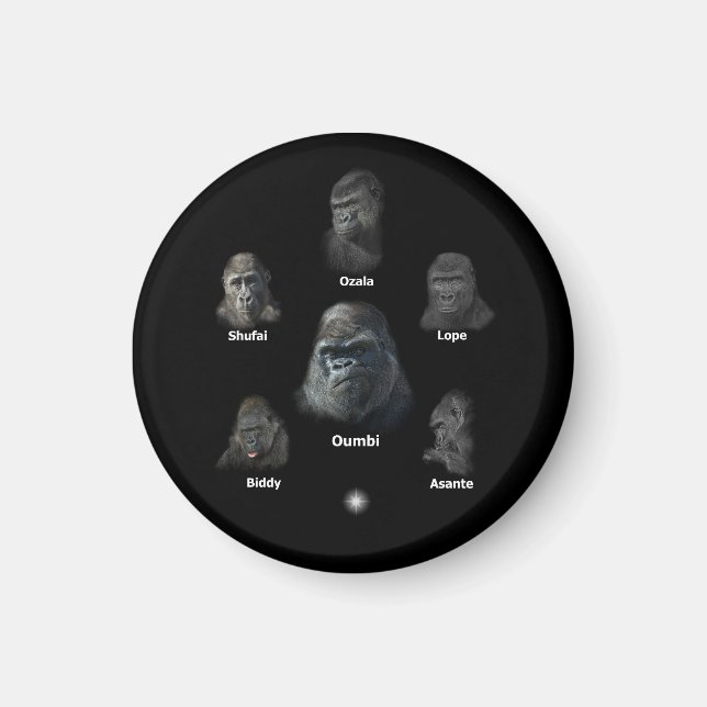 Gorilla Family Magnet (Front)