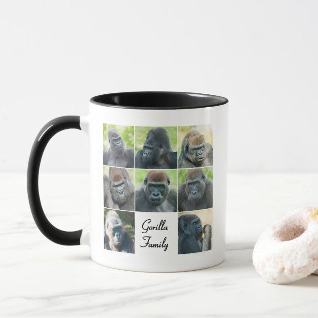 Gorilla Family Mug (With Donut)