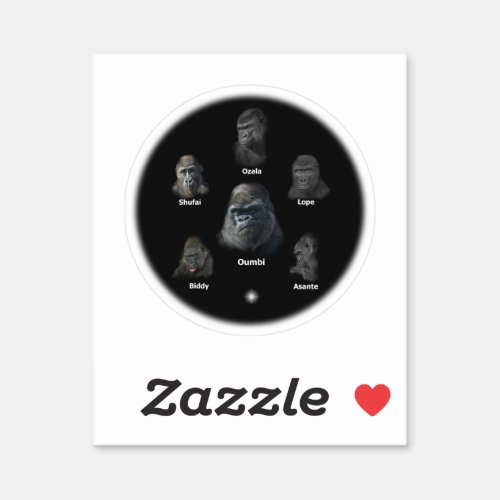 Gorilla Family Sticker