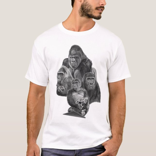 Gorilla Family T-shirt (ゴリラ家族のT-シャツ）Gorilla Life (Front)