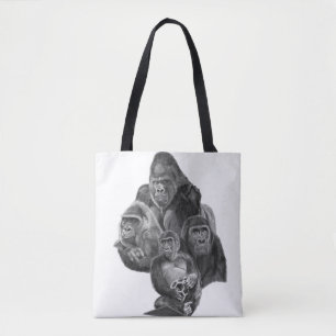 Gorilla Family tote Bag Gorilla Life