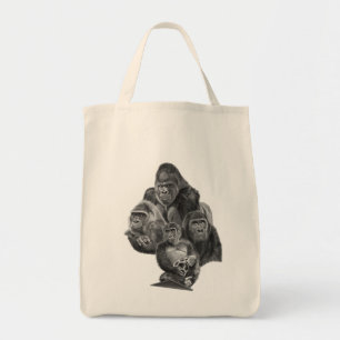 Gorilla Family Totebag Gorilla Life Tote Bag