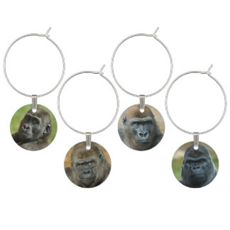 Gorilla Family Wine Charm
