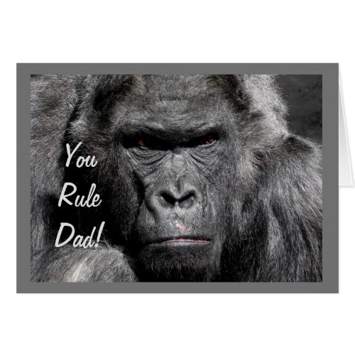 Gorilla Fathers Day Greeting Card
