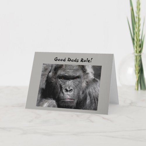 Gorilla Fathers Day Greeting Card