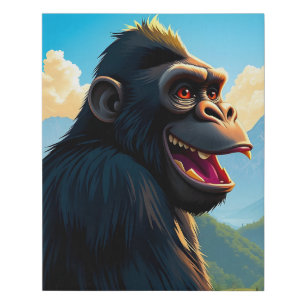 Gorilla Faux Canvas Print