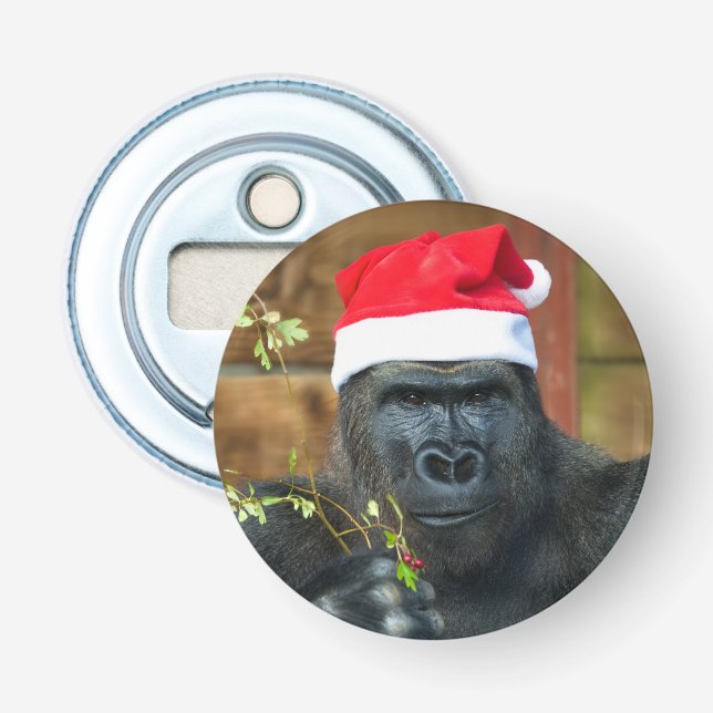 Gorilla Festive Cheer Unleashed Bottle Opener (Front)