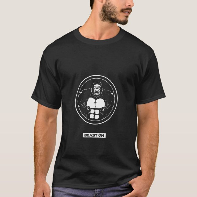 Gorilla Fitness Roaring Gorilla Gym Motif Fitness  T-Shirt (Front)