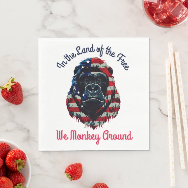 Gorilla Flag America Napkins (Insitu)