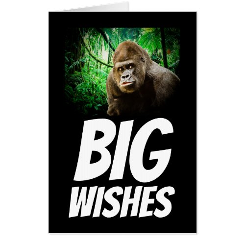 GORILLA FUNNY HUGE BIRTHDAY GREETING CARD CARDS