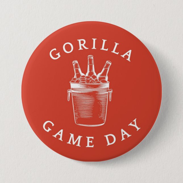 Gorilla Game Day Bucket Button (Front)