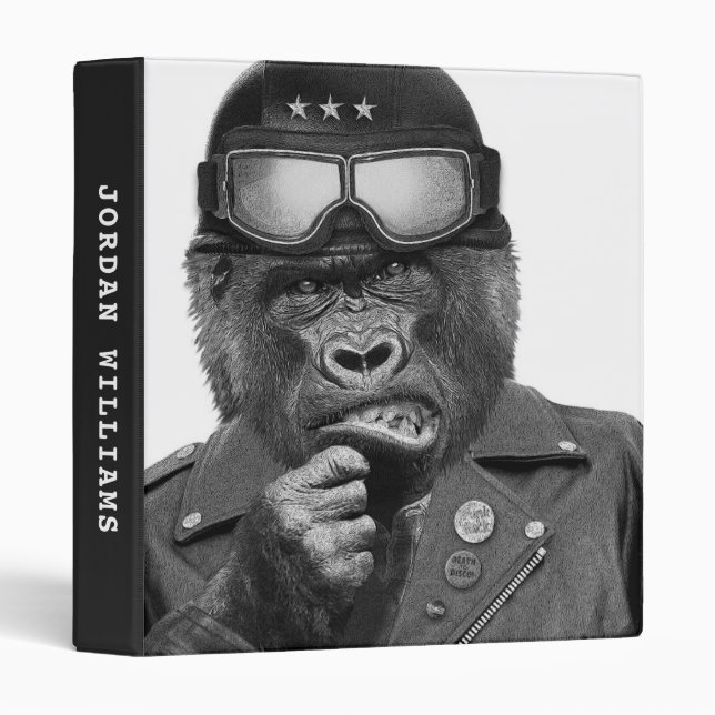 Gorilla Guy | Add Your Name 3 Ring Binder (Front/Spine)