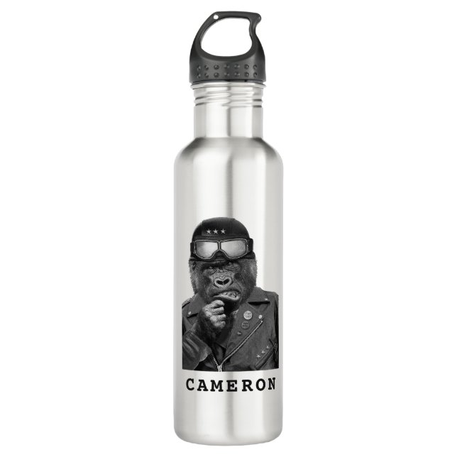 Gorilla Guy | Add Your Name Stainless Steel Water Bottle (Front)