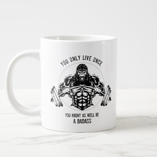 Gorilla Gym Giant Coffee Mug (Left)