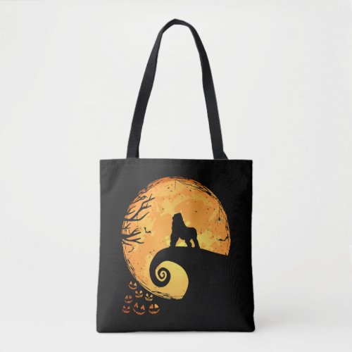 Gorilla Halloween Tee Funny Women Men Tote Bag