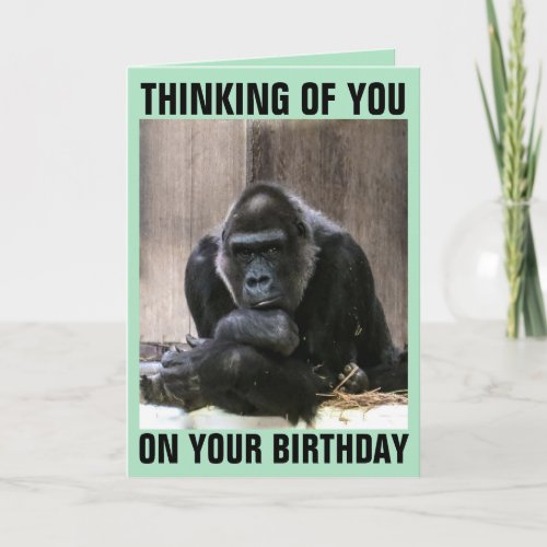 GORILLA HAPPY BIRTHDAY GREETING CARDS