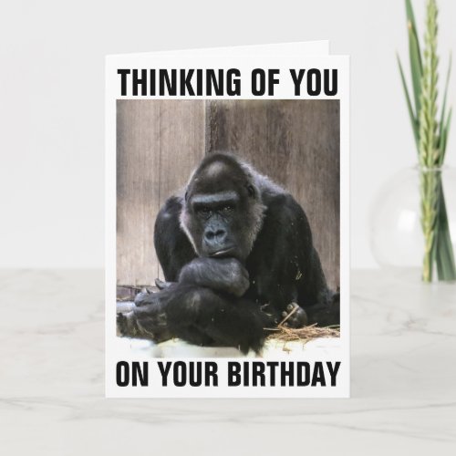 GORILLA HAPPY BIRTHDAY GREETING CARDS