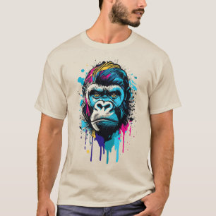 Gorilla Head - Gorilla T-Shirt - Colorful Gorilla 