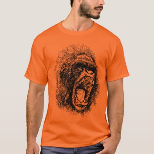 Gorilla Head T_Shirt