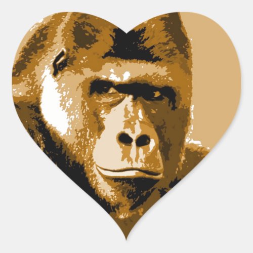 Gorilla Heart Sticker