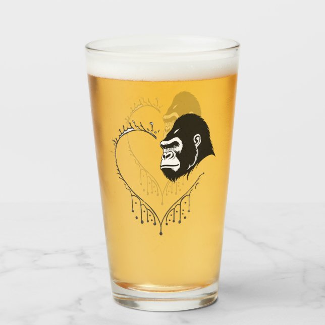 Gorilla Heartbeat Glass (Back Filled)