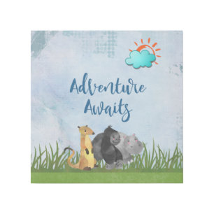 Gorilla, Hippo and Meerkat - Adventure Awaits Gallery Wrap
