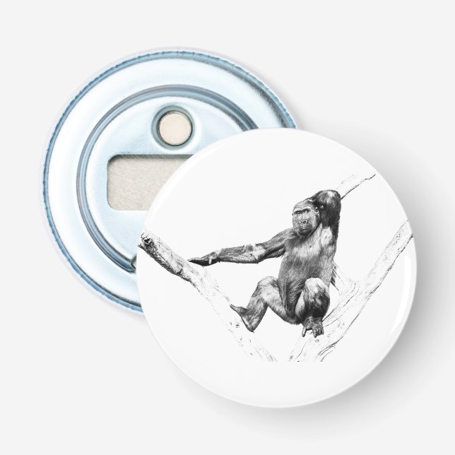 Gorilla in Shadows Bottle Opener (Front)