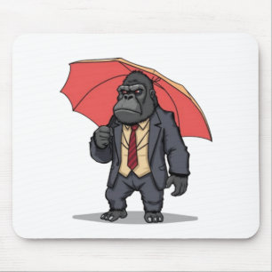 Gorilla In Suit Mouse Pad