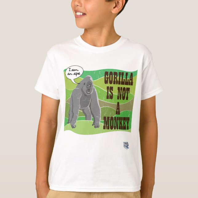 Gorilla is not a monkey T-Shirt (Front)