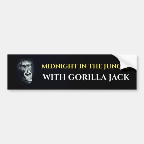 Gorilla Jack Bumper Bumper Sticker