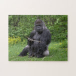 Gorilla Jigsaw Puzzle<br><div class="desc">Photo of a Western Lowland Gorilla in a Dutch zoo.</div>