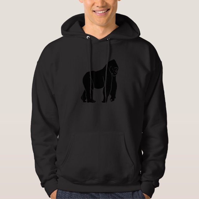 Gorilla King  Alpha   Ape Wildlife Hoodie (Front)
