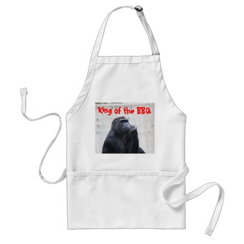 Gorilla King of the BBQ Adult Apron