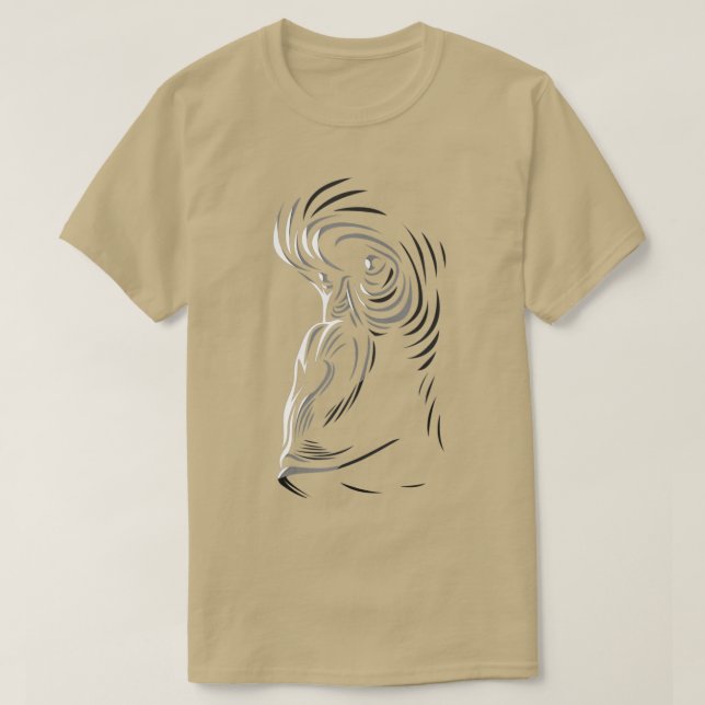 Gorilla Lines monkey ape  T-Shirt (Design Front)
