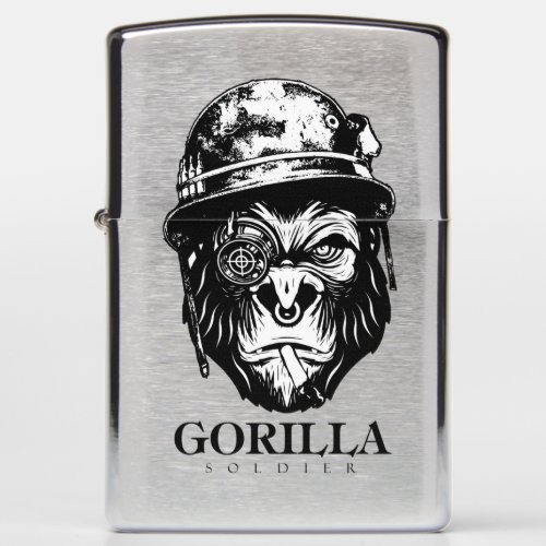 Gorilla logo design Zippo Lighter
