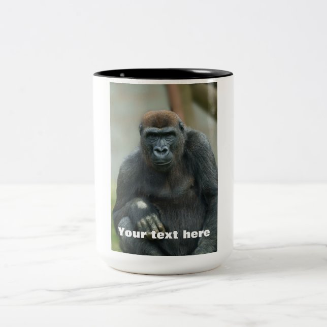 Gorilla Lope Pose Two-Tone Coffee Mug (Center)