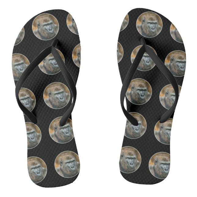 Gorilla Lope (Round Design) Flip Flops (Footbed)