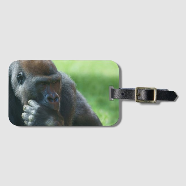 Gorilla Lope (Round Design) Luggage Tag (Front Horizontal)