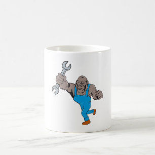Gorilla Mechanic Holding Wrench Coffee Mug