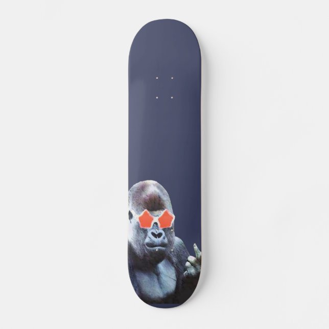 Gorilla middlefinger Street Art skateboard Deck (Front)