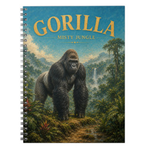 Gorilla Misty Jungle Watercolor GeoSaga Notebook