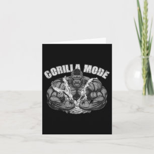 Gorilla Mode Gym Ape Fitness Coach Swole Monkey Card