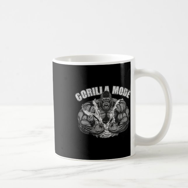 Gorilla Mode Gym Ape Fitness Coach Swole Monkey  Coffee Mug (Right)