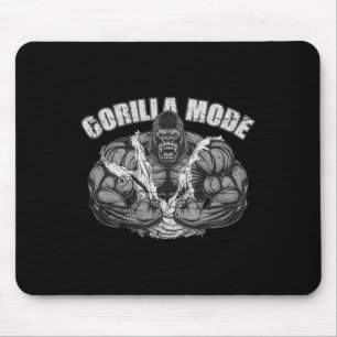 Gorilla Mode Gym Ape Fitness Coach Swole Monkey Mouse Pad