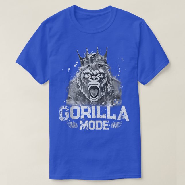 Gorilla Mode  Workout Gym Success Fitness King Bea T-Shirt (Design Front)