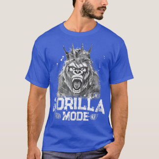 Gorilla Mode Workout Gym Success Fitness King Bea T-Shirt
