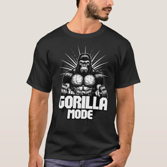 Gorilla Mode Workout Gym T-Shirt (Front)