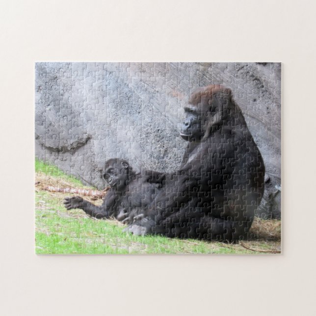 Gorilla Mom and Baby Puzzle (Horizontal)